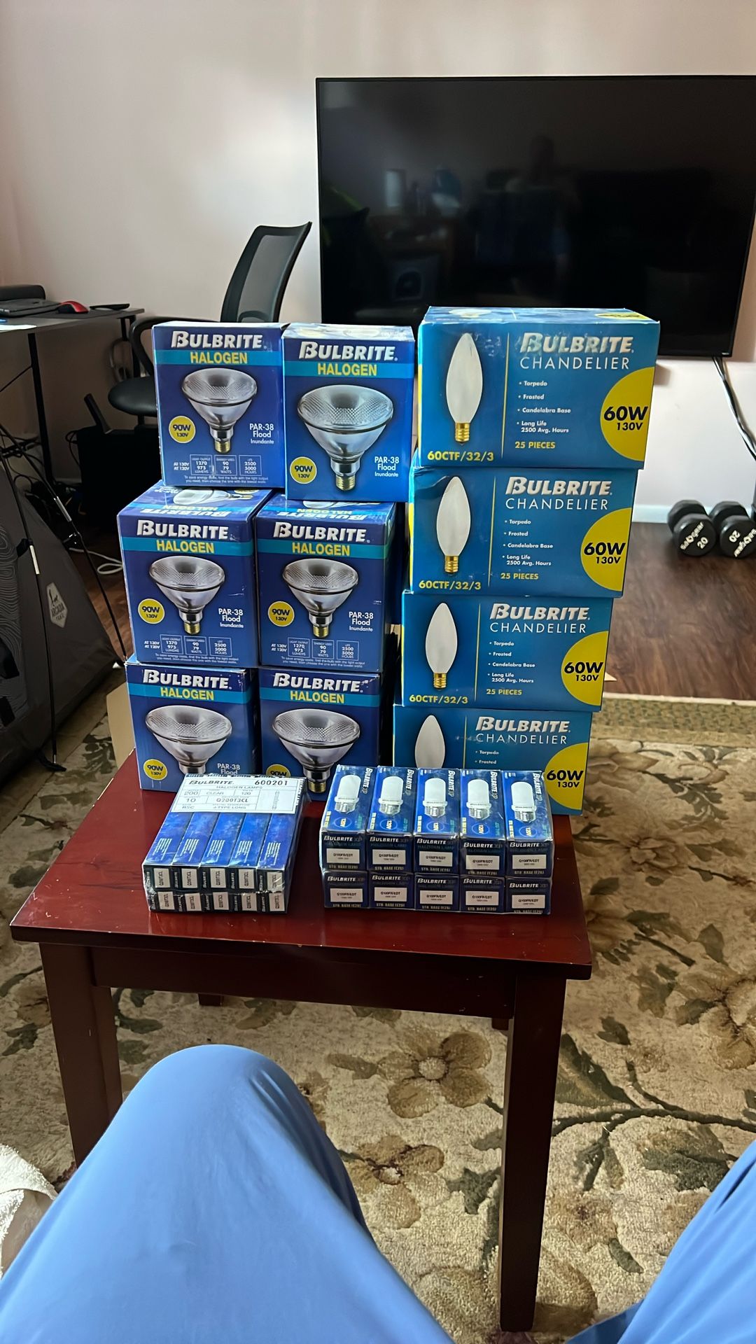 130 Assorted Halogen Flood Lites, Lamps by Bulbrite