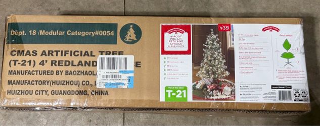 NEW 4-Foot Pre-Lit Redland Spruce Christmas Tree – Sealed Box