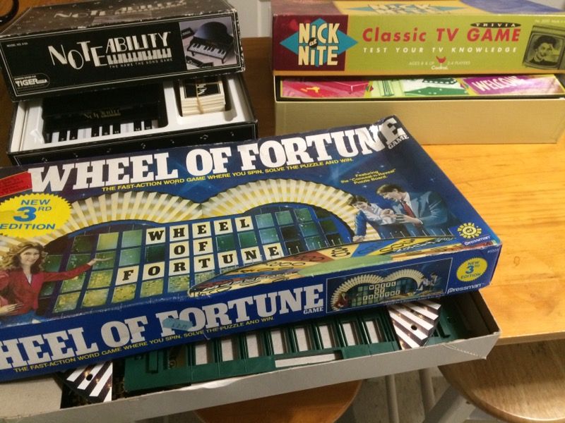 Three board games.