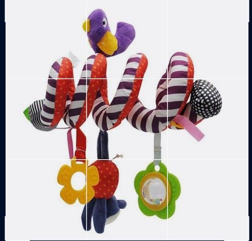 CLEAN Mamas and Papas spiral crib, stroller or car seat activity sensory soft toy rattle $10 FIRM