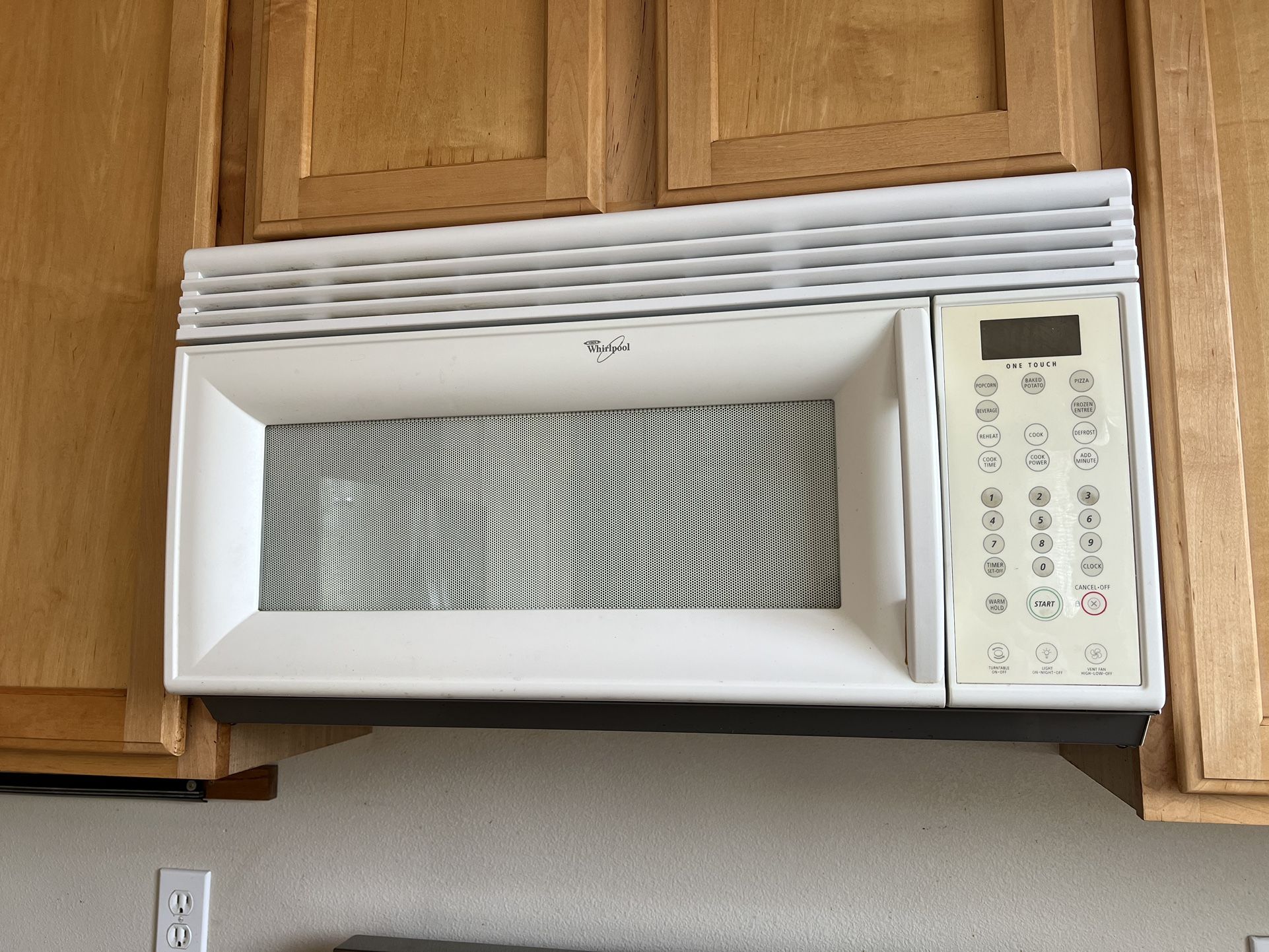 Whirlpool over the range microwave As Is