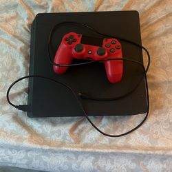 PS4 With Red Controller