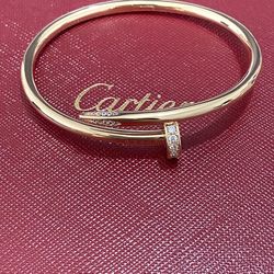 Cartier's Signature Nail-Studded Bracelet With Partial Inlays 