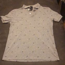 H&M polo palm tree shirt