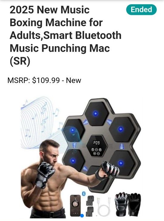 2025 New Music Boxing Machine for Adults,Smart Bluetooth Music Punching Machine with Boxing Gloves,Boxing Machine