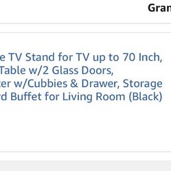 TV Stand for 70” (Black)