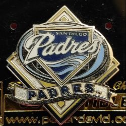 San Diego Padres Vintage (2003) "DIAMOND" Lapel/Hat/Tie Pin By Peter David (New On Card) EXTREMELY RARE!👀🤯GREAT FOR HATS!💣 Please Read Description.
