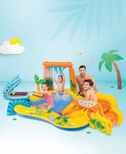 Intex Dinosaur Inflatable Play Center with Slide + Free pump