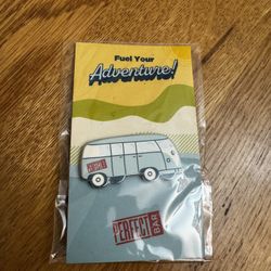 NIP Perfect Bar Fuel Your Adventure Camper Van Enamel Pin