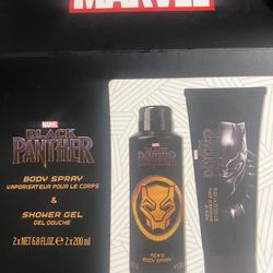 Marvel Black Panther body spray and shower gel set #BlackPanther