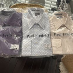 5 New Men Dress Shirts By Paul  Fredrick
