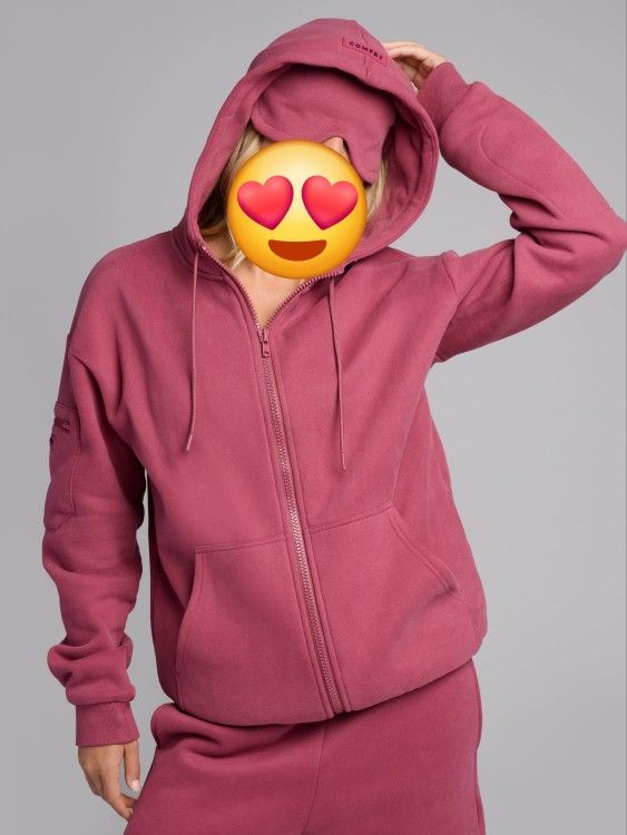 Comfrt Airplane Mode Travel Zip Hoodie with built-in eye mask.