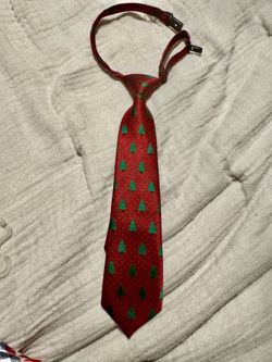 Red Christmas Tree Boys Necktie
