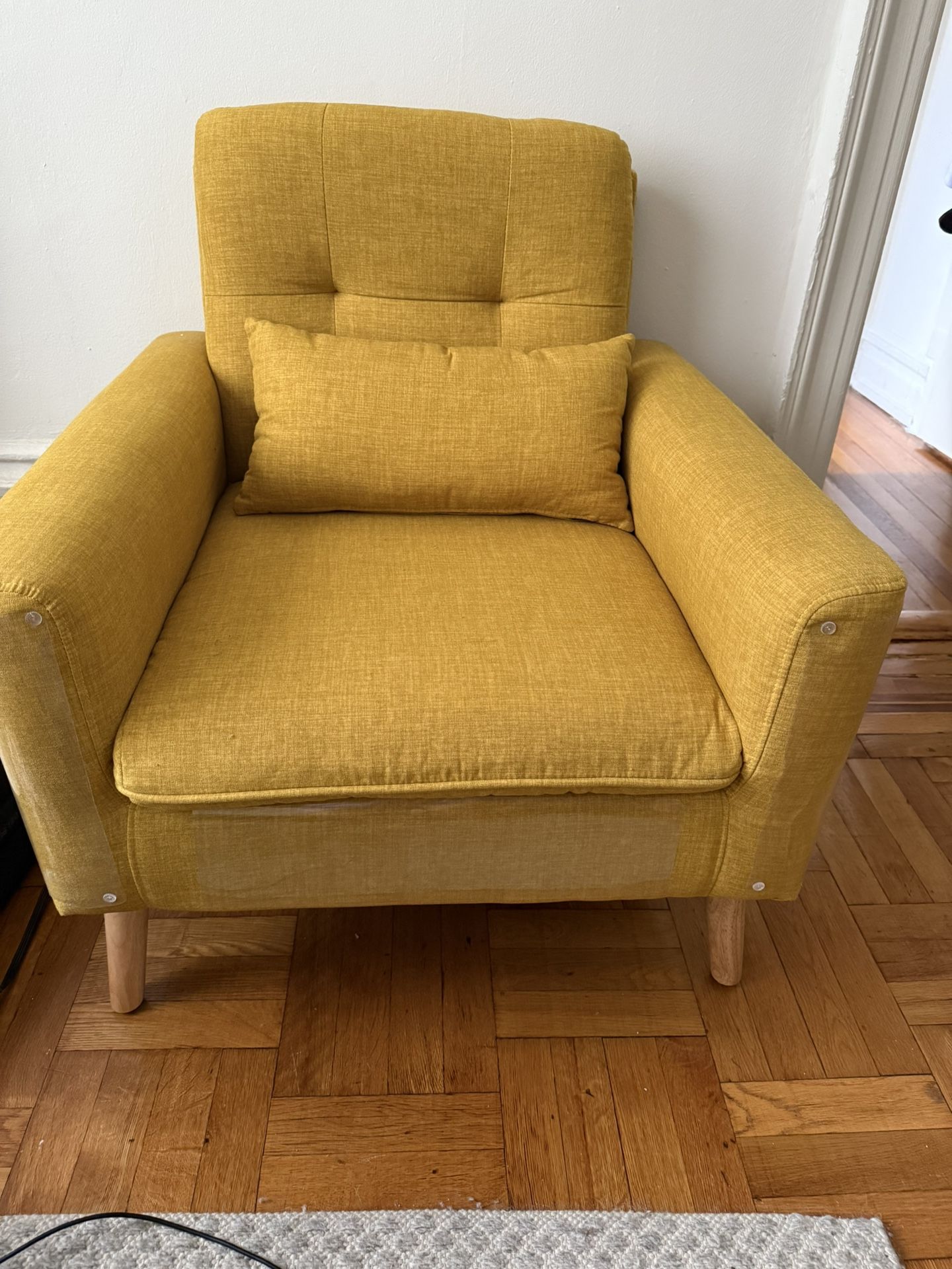 yellow armchair
