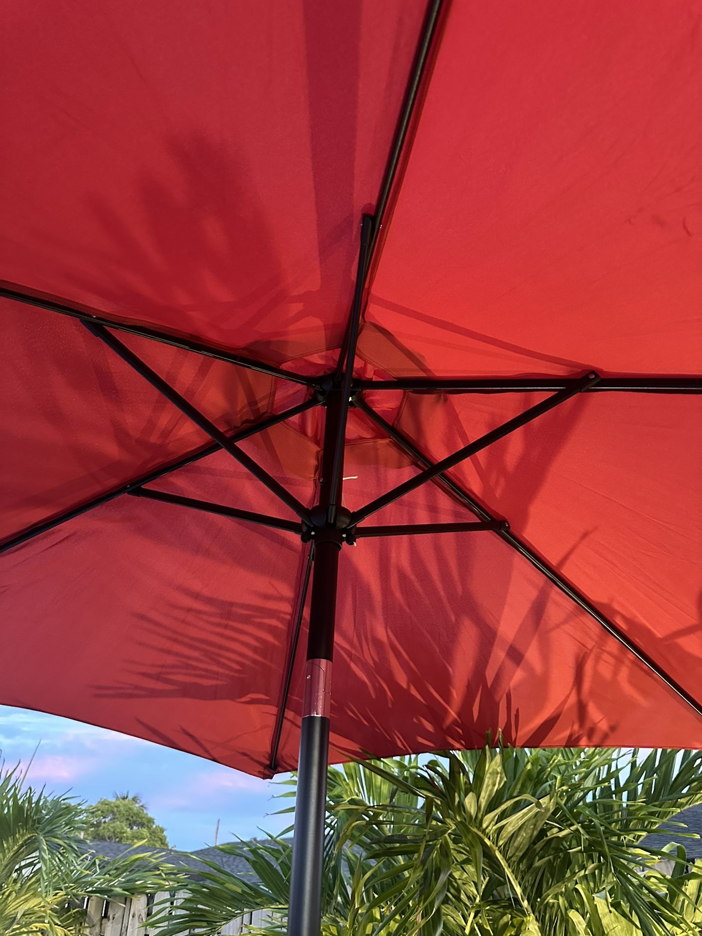 Umbrella 9ft And Metal Stand Black