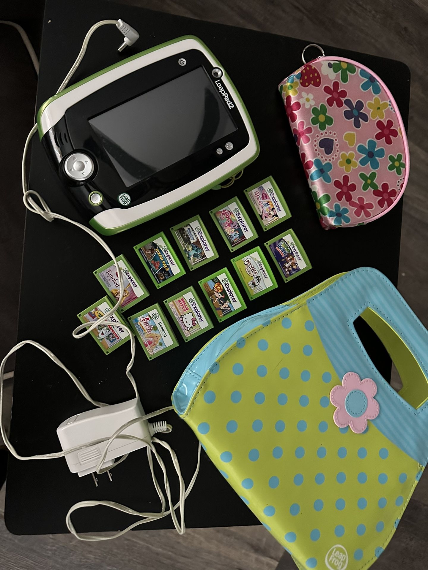 LeapFrog LeapPad2 power kids personal learning tool with accessories and 11 cartridges