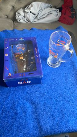 Dad#1 beer glass cup