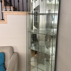 Scandinavian Designs Corner Glass Cabinets - TWO UNITS