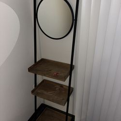Trenton Ladder Shelf with Mirror 