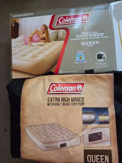 2 New Coleman Queen Airbeds.
