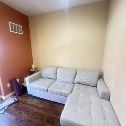 Grey L Shaped Couch With Chaise And Daybed
