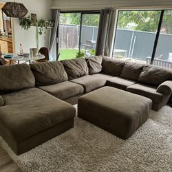 Grey/Tan Sectional Sofa 