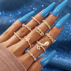 Gorgeous 2021 New Styles  Ring Set of 9