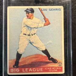 Lou Gehrig Goudey High End Aged Reprint