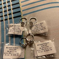 Silver Sterling Moissanite Rings