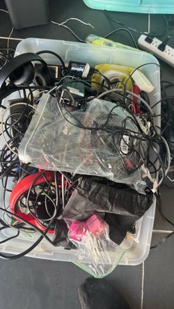Box full of electronics and cell phones not tested