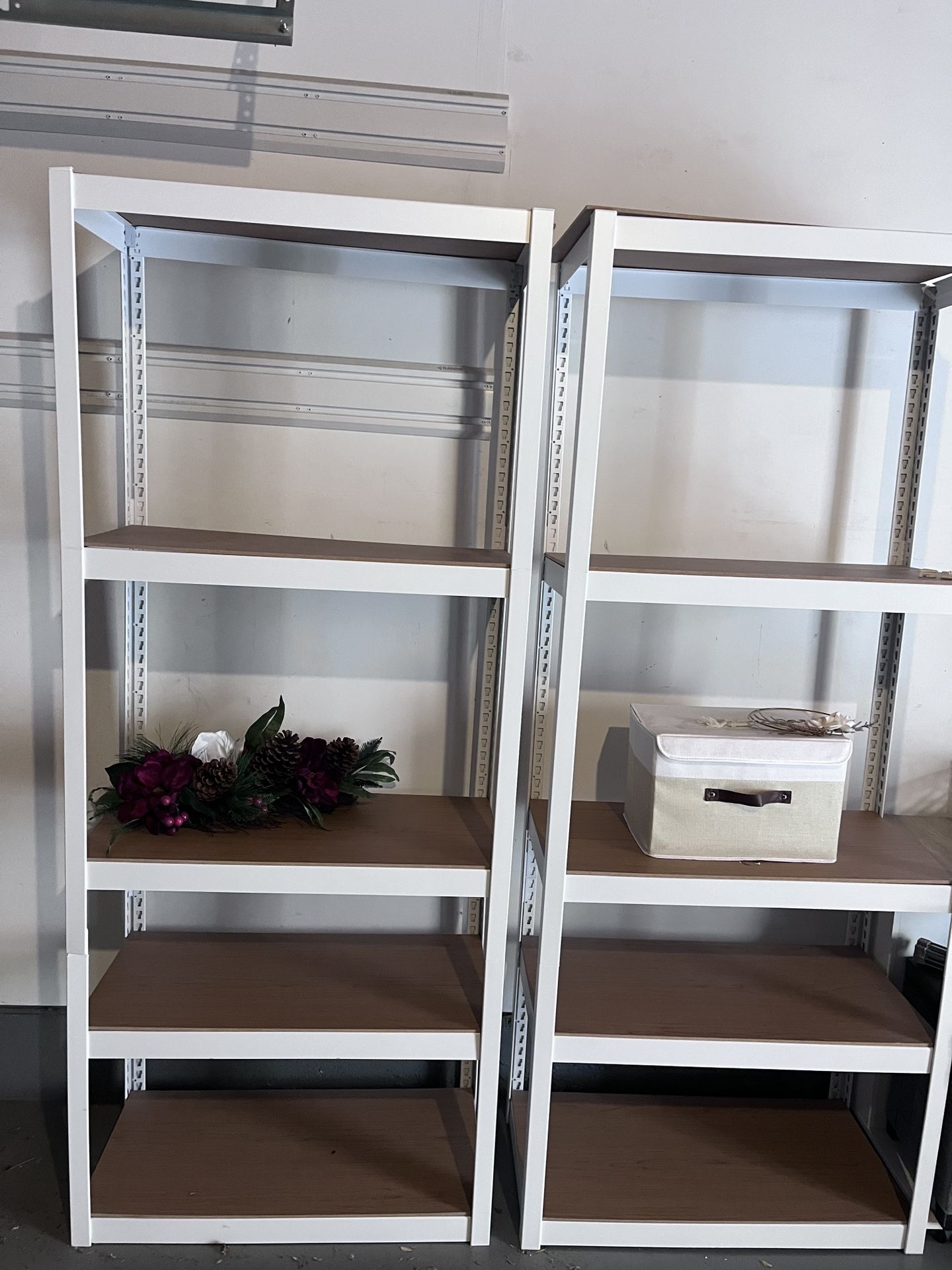 Great Condition. $80 For Both Units- Indoor/garage Shelving (77x32x16.5) Ready for pickup