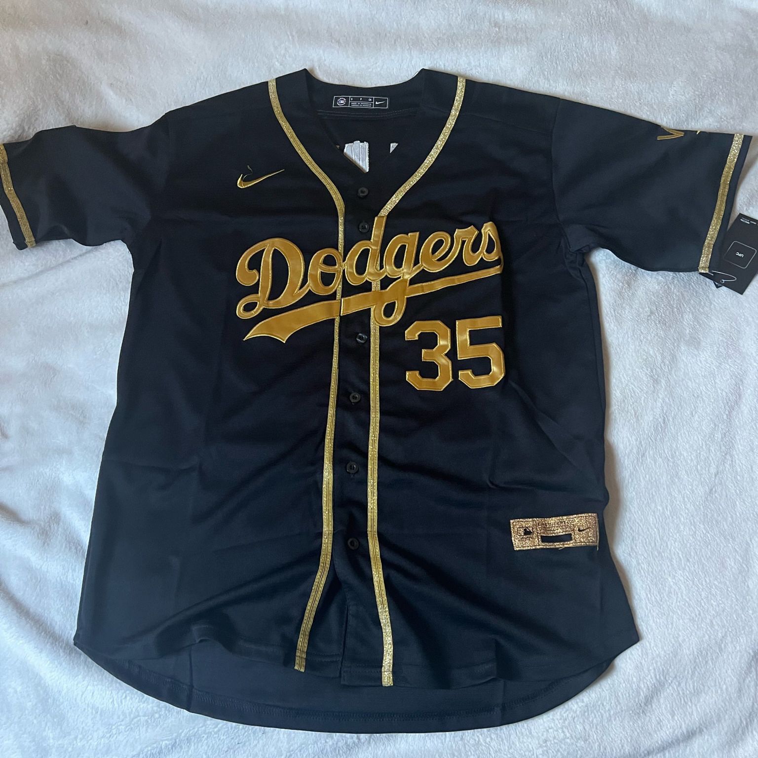 Los Angeles Dodgers Jersey Cody Bellinger #35 Black And Gold