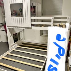 Twin/full Bunkbed With Slide 