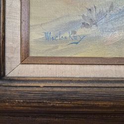 Framed handprints desert scene