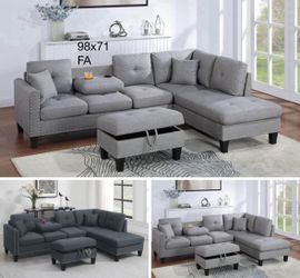 Sectional with ottoman set