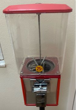 Northwestern Model 60 Red 25¢ Candy Vending Machine Clear Globe and Stand