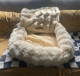 PELSBARN Scandinavian super soft “Luxurious Car Bed” for dogs (beige, size S)