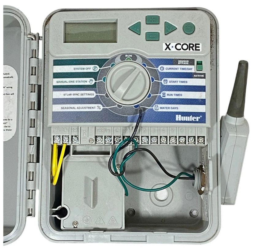 Hunter X-Core 8 Station Controller 120V Sprinkler Irrigation Timer Metal Box