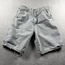 Vintage 90s BullHead Shorts Mens 32x10" Gray Jorts Baggy Y2K Denim Distressed#35