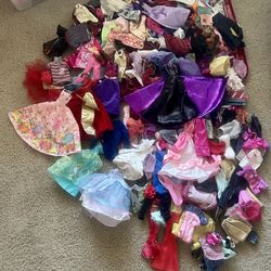 Barbie Fashion Clothes 165 Total Pieces Dresses / Some Ken Clothes Etc All Included