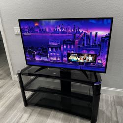 50 Inch Toshiba Smart TV And TV Entertainment Stand