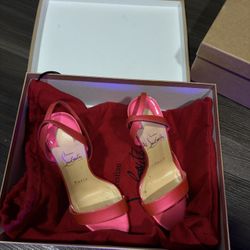 Pink Loui Buiton Heels