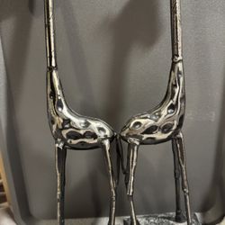 Metal Giraffe Bookends, Modern Africa Decor