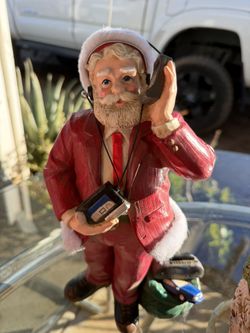 Midwest 20th Century Claus, Santa w boombox, 8 track , 1980's mobile phone