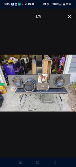 Rockford 10" subs in ram truck box with amp and wiring kit