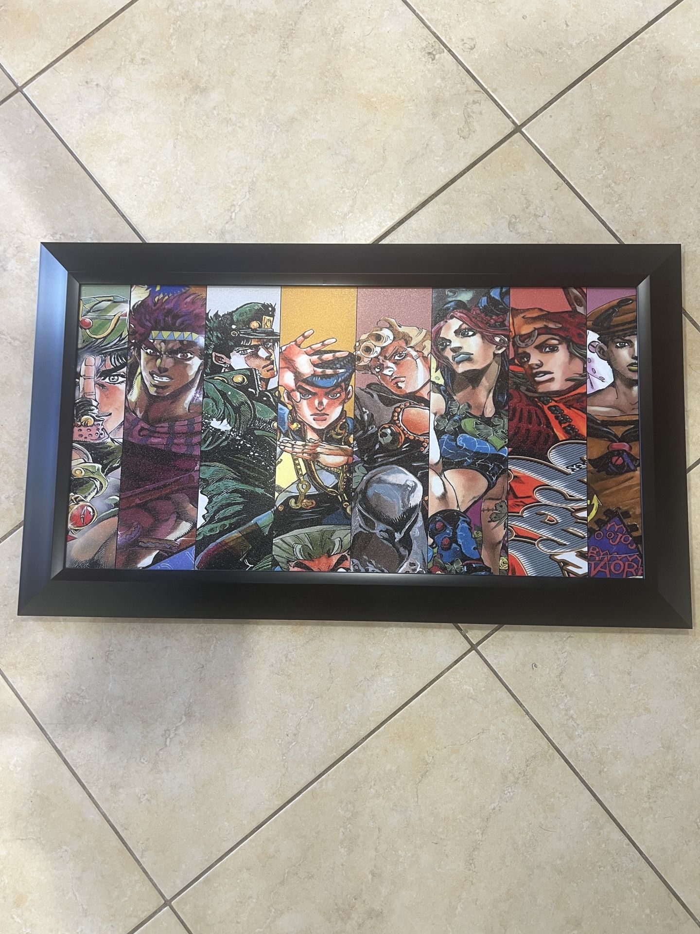 Jojo’ Bizarre Adventure Anime Black Wood Frame
