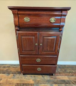 Wood Cabinet/Chest with Doors and Drawers