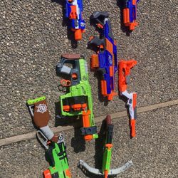 assorted nerf guns 