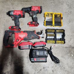 Craftsman 20v Tool Set And Dewalt Bits