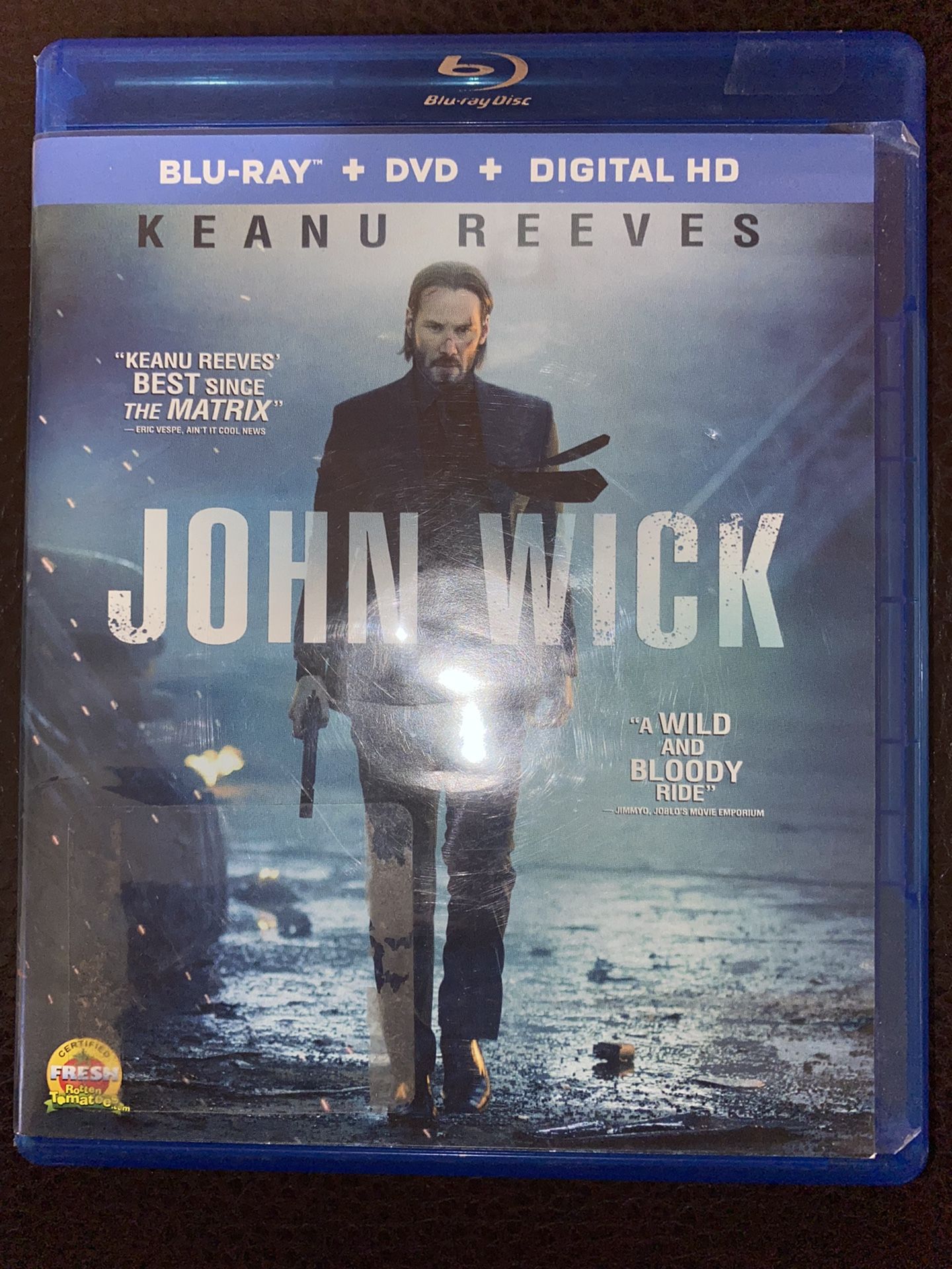 John Wick Blu Ray + DVD + 4K Digital Code 